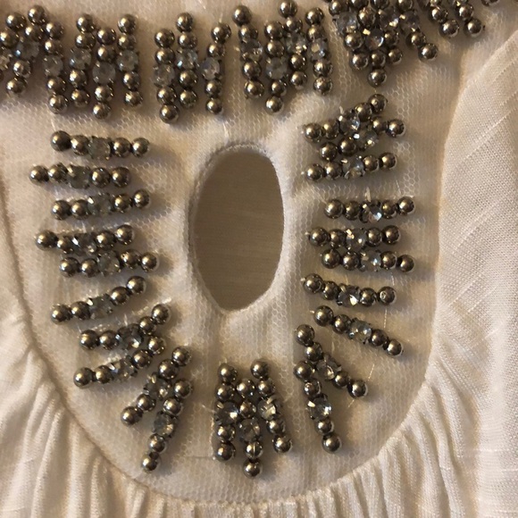 🔥SALE💥I.N. Studio White Blouse Jewel 🌹 - Picture 2 of 5